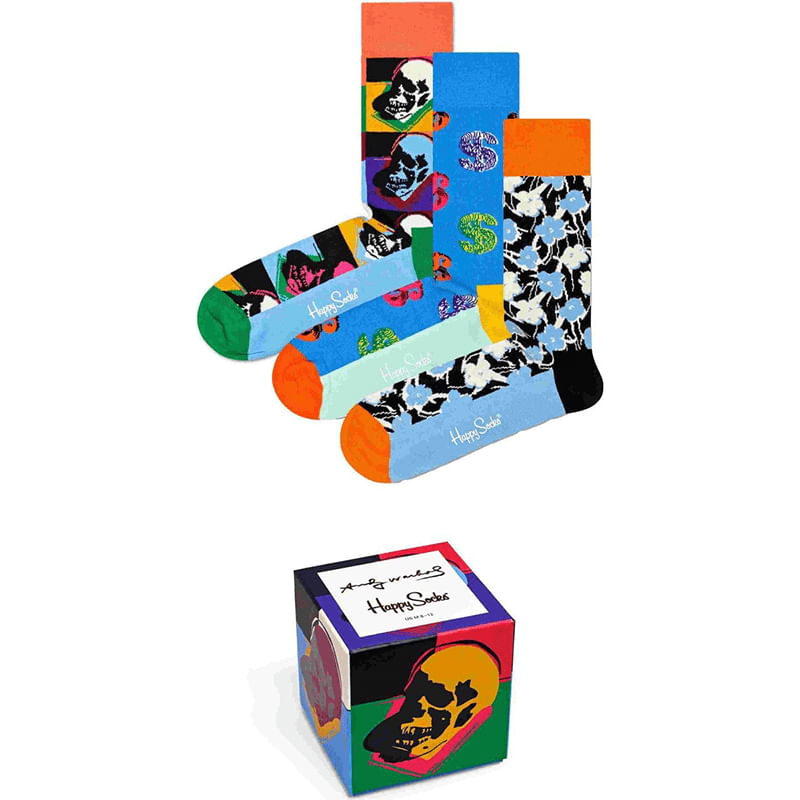 Happy Socks Andy Warhol Skul Giftbox - King of Socks Happy Socks Andy Warhol Skul Giftbox - King of Socks