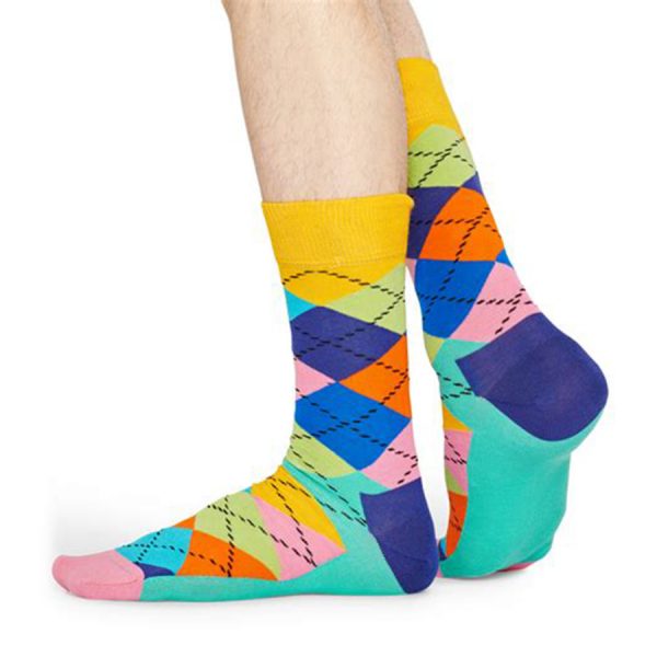 Happy Socks Argyle Sok - Turquouise Heren & Dames kopen?