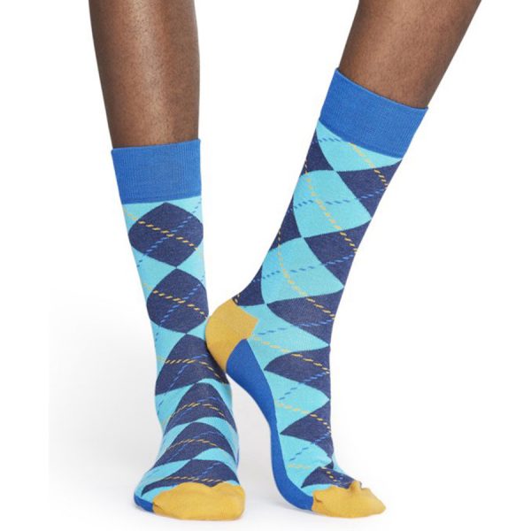 Happy Socks Argyle Sok Blauw met Geel Heren & Dames kopen?