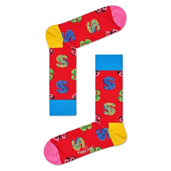 Happy Socks x Andy Warhol Dollar Sok Rood kopen? | Kijk snel