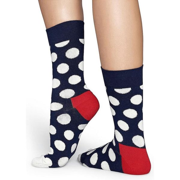 Happy Socks Big Dot Sok Donkerblauw met Wit en Rood kopen? Klik ->