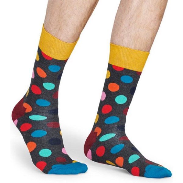 Happy Socks Big Dot Sok - Grijs Heren & Dames kopen?
