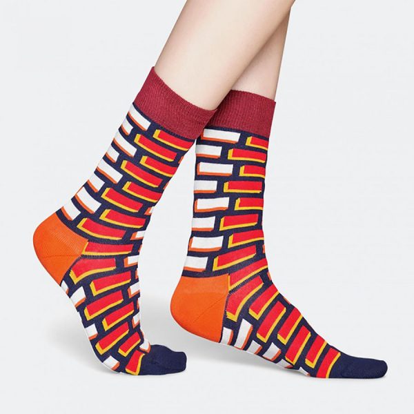 Happy Socks Brick Sok - Oranje Heren & Dames kopen?