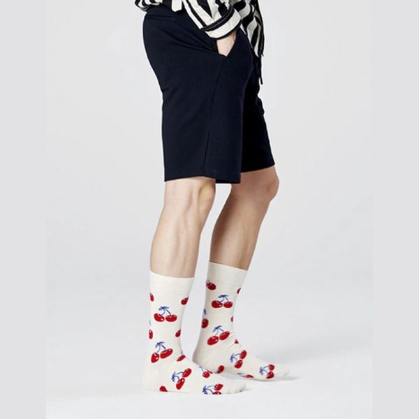 Happy Socks Cherry Sok - Wit Heren & Dames kopen?