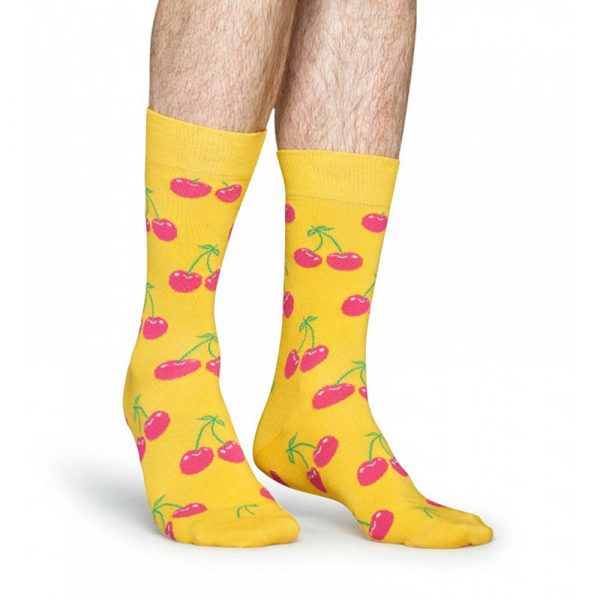 Happy Socks Cherry Sok - Geel Heren & Dames kopen?