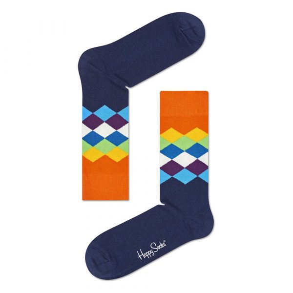 Happy Socks Faded Diamond Sok - Multi Heren & Dames kopen?