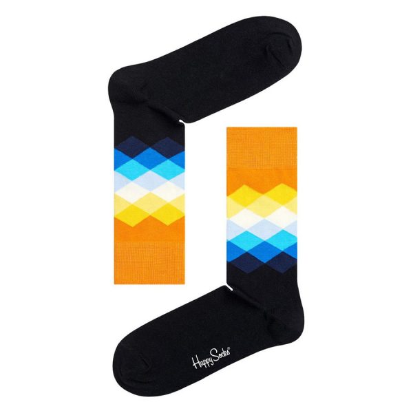 Happy Socks Faded Diamond Sok - Zwart Heren & Dames kopen?