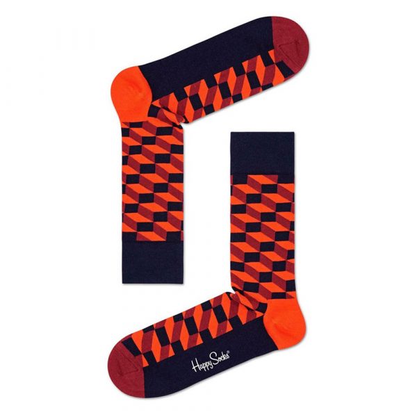 Happy Socks Filled Optic Sok - Oranje Heren & Dames kopen?