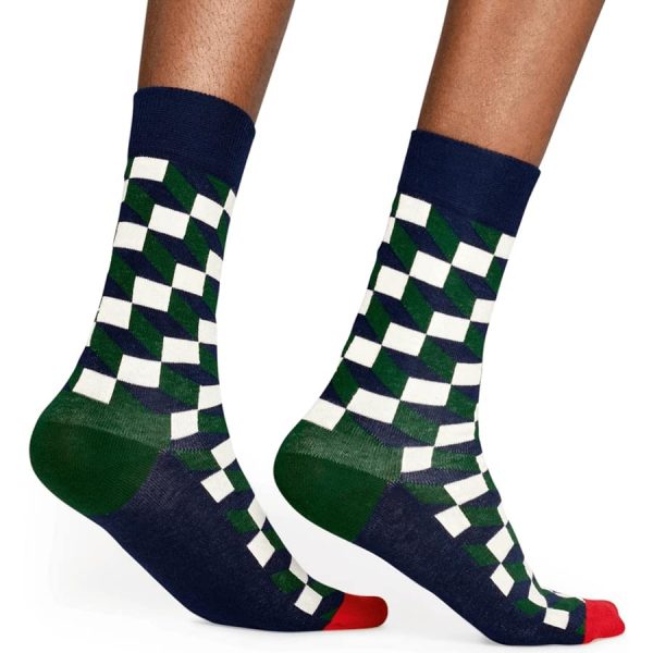 Happy Socks Filled Optic Sok - Groen Heren & Dames kopen?