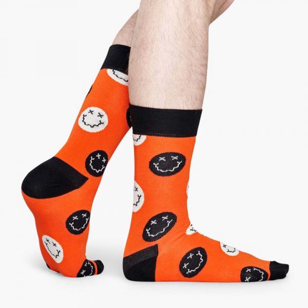 Happy Socks Spooky Smile Sok - Oranje Heren & Dames kopen?