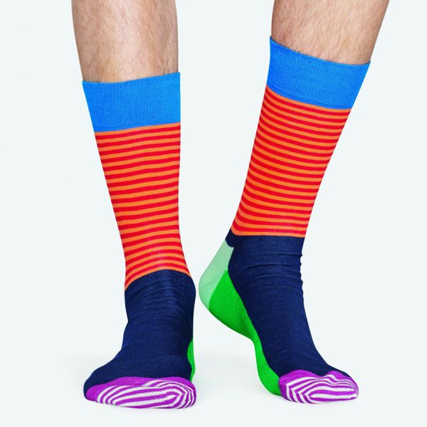 Happy Socks Half Stripe Sok - Oranje Heren & Dames kopen?