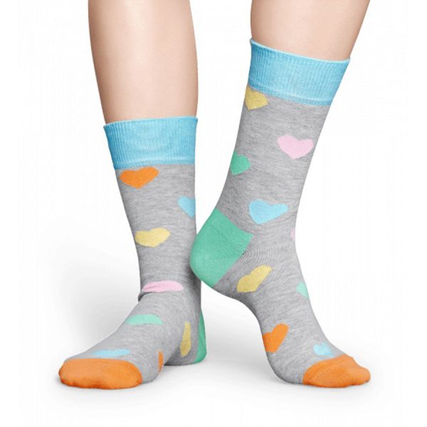 Happy Socks Heart Sok - Grijs Heren & Dames kopen?