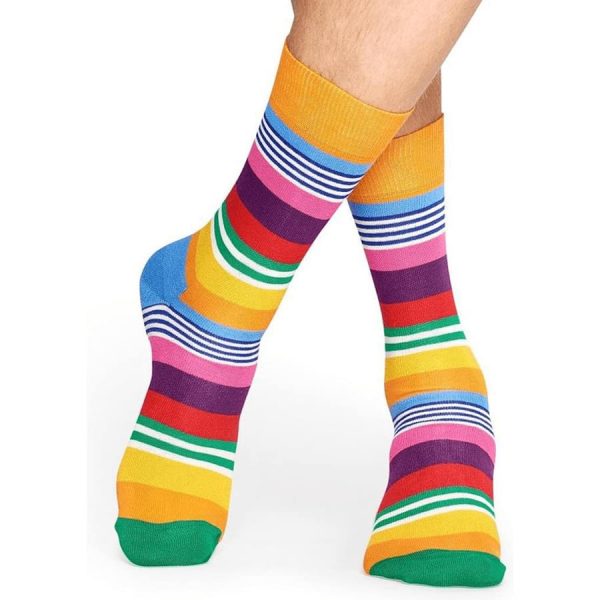 Happy Socks Multi Stripe Sok - Oranje Heren & Dames kopen?