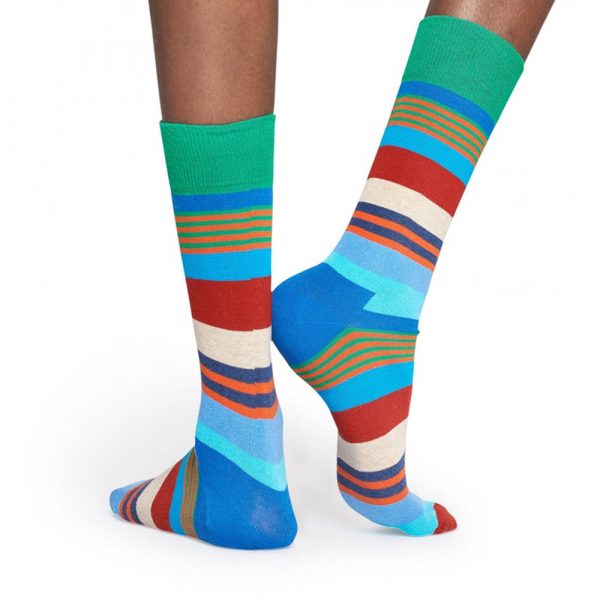 Happy Socks Multi Stripe Sok - Blauw Heren & Dames kopen?
