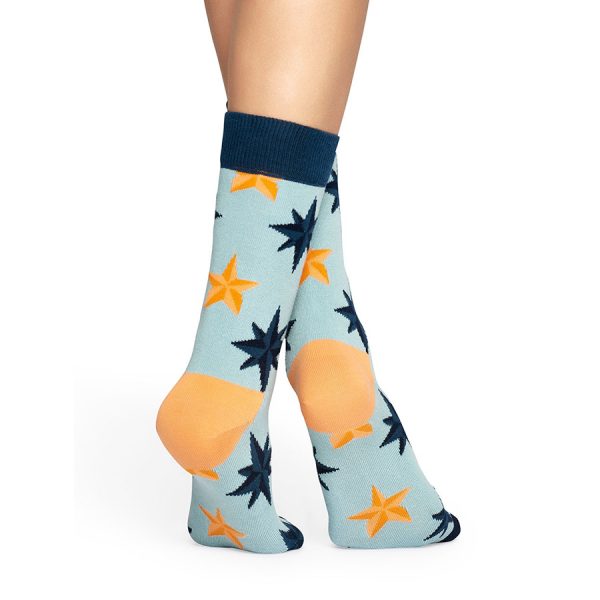 Happy Socks Nautical Star Sok - Oranje Heren & Dames kopen?