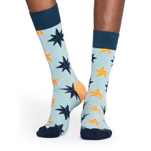 Happy Socks Nautical Star Sok - Oranje Heren & Dames kopen?