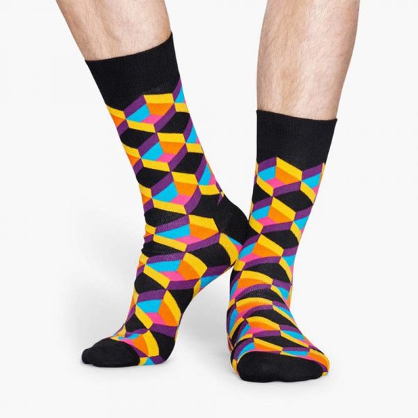 Happy Socks Optic Square Sok Zwart multi Heren & Dames kopen?
