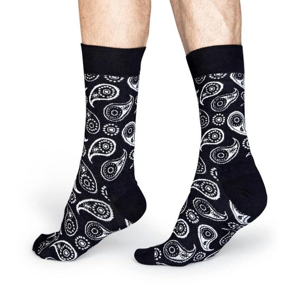 Happy Socks Paisley Sok - Zwart Heren & Dames kopen?