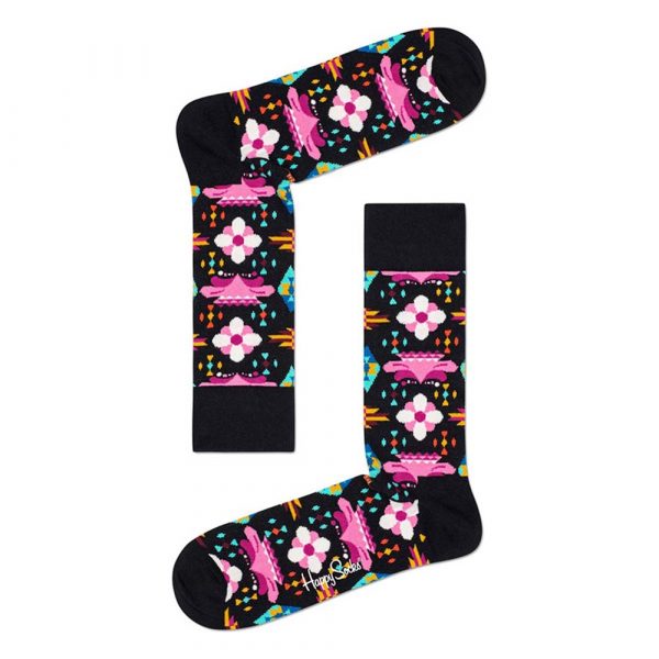 Happy Socks Temple Blossom Sok - Zwart Heren & Dames kopen?