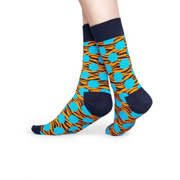 Happy Socks Tiger Dot Sok Oranje Blauw kopen? | Kijk snel hier!