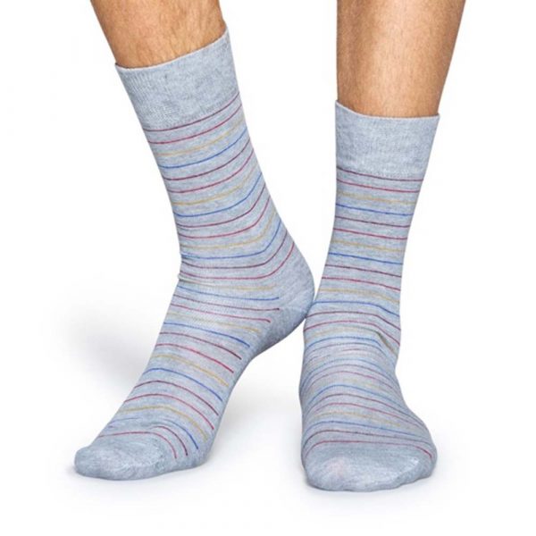Happy Socks Thin Stripe Sok - Grijs Heren & Dames kopen?