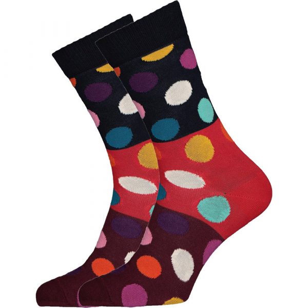 Happy Socks Big Dot Block Sok Blauw met Rood Heren+Dames kopen?