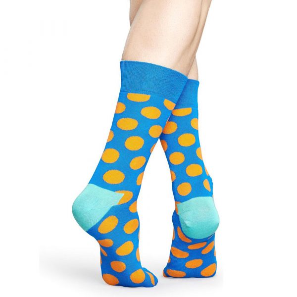 Happy Socks Big Dot Sok Blauw met Oranje Heren+Dames kopen?