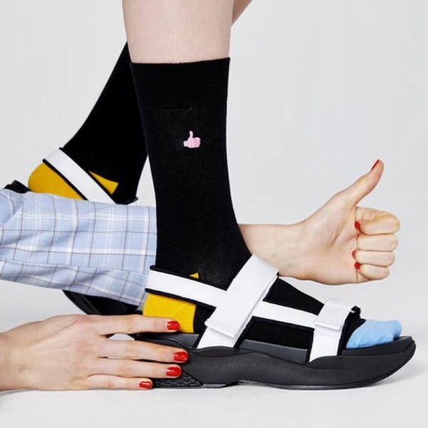 Happy Socks Embroidery Thumbs Up Sok Heren+Dames kopen?
