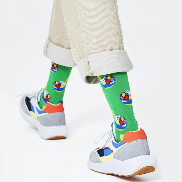 Happy Socks Poke Bowl Sok Groen Heren+Dames kopen?