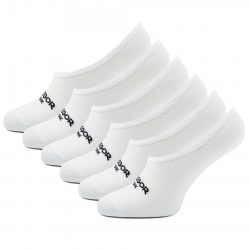 Footies Wit met Zwart 6-pack