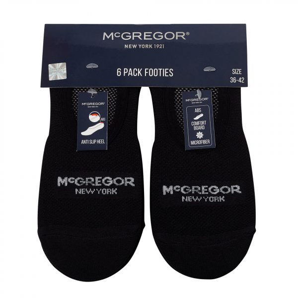 McGregor Footie Sokken Zwart/Wit 6-pack Heren & Dames kopen?