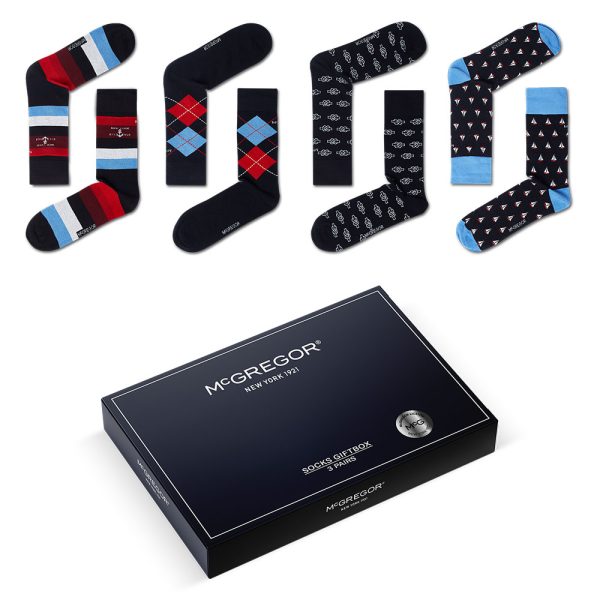 McGregor Fun Sail 4-pack Blauw Heren & Dames King of Socks