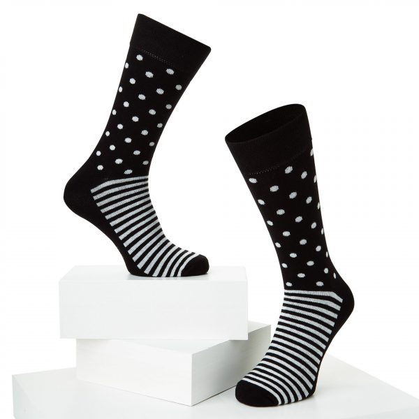 McGregor Stripe & Dot sok Zwart Heren & Dames King of Socks