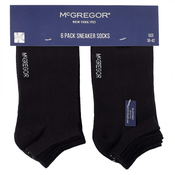 McGregor Sneaker Sok Zwart/Wit 6-pack Heren & Dames kopen?