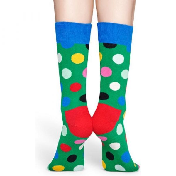 Happy Socks Big Dot Groen Dames |Morgen bezorgd! NU 6,95