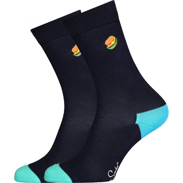 Happy Socks Embroidery Hamburger Blauw Heren kopen?