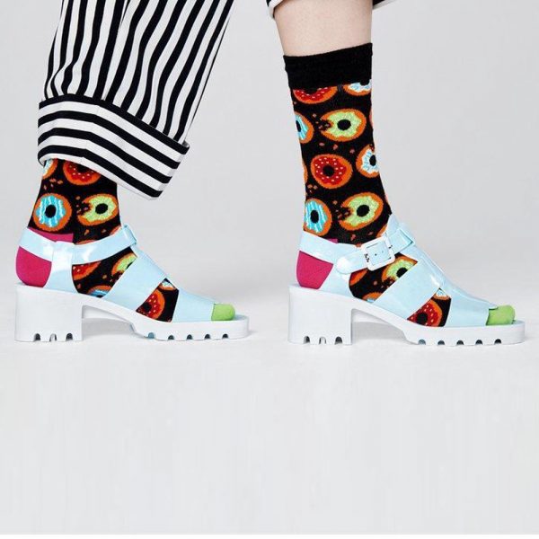 Happy Socks Donut Zwart Heren | Morgen bezorgd!