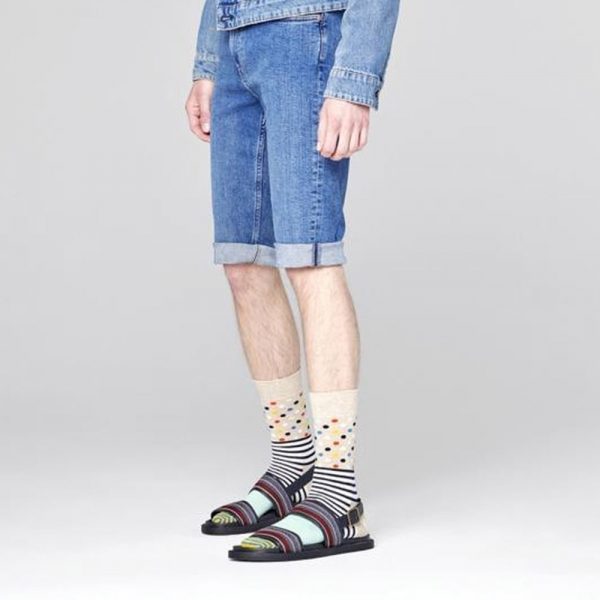 Happy Socks Stripe Dot Block Grijs Dames kopen? NU 6,95