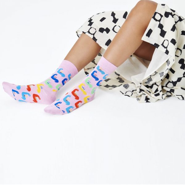 Happy Socks Strong Roze Dames | Morgen bezorgd! NU 6,95