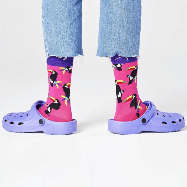 Happy Socks Toucan Roze Heren | Morgen bezorgd! NU 6,95