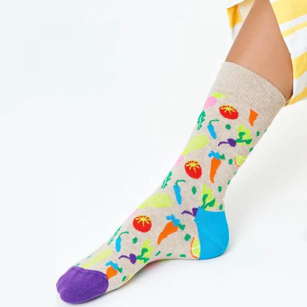 Happy Socks Veggie Grijs Dames | Morgen bezorgd! NU 6,95